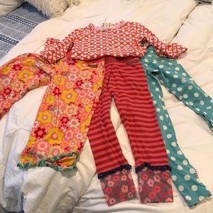 Matilda Jane lot size 8 girls 3 pants 1 top